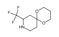 (+/-)-8-(trifluoromethyl)-1,5-dioxa-9-azaspiro[5.5]undecane Structure