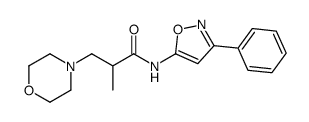 4-Morpholinepropanamide, alpha-methyl-N-(3-phenyl-5-isoxazolyl)-结构式