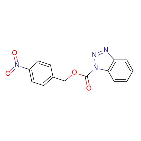 1-(4-硝基苯基氧羰基)苯并三氮唑结构式