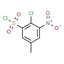 2-Chloro-5-methyl-3-nitrobenzenesulfonyl chloride Structure