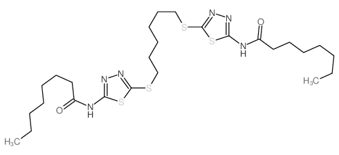 Octanamide,N,N'-[1,6-hexanediylbis(thio-1,3,4-thiadiazole-5,2-diyl)]bis- (9CI)结构式