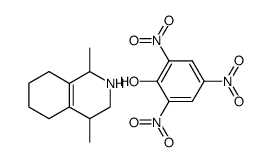 Picric acid; compound with 1,4-dimethyl-1,2,3,4,5,6,7,8-octahydro-isoquinoline Structure