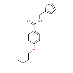 4-(3-Methylbutoxy)-N-(2-thienylmethyl)benzamide structure