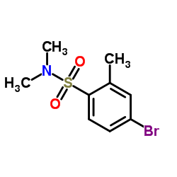 4-溴-N,N,2-三甲基苯磺酰胺结构式