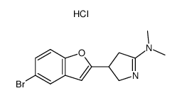 [4-(5-Bromo-benzofuran-2-yl)-4,5-dihydro-3H-pyrrol-2-yl]-dimethyl-amine; hydrochloride结构式