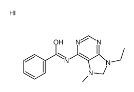 N-(9-ethyl-7-methyl-8H-purin-3-ium-6-yl)benzamide,iodide Structure
