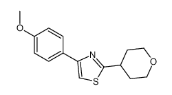 4-(4-methoxyphenyl)-2-(oxan-4-yl)-1,3-thiazole结构式