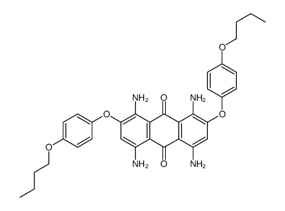 1,4,5,8-tetraamino-2,7-bis(4-butoxyphenoxy)anthracene-9,10-dione结构式