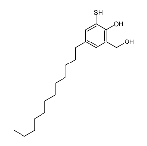 4-dodecyl-2-(hydroxymethyl)-6-sulfanylphenol结构式