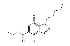 4-chloro-7-oxo-1-pentyl-1H-pyrazolo<3,4-b>pyridine-5-carboxylic acid ethyl ester Structure