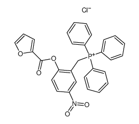 (2-((furan-2-carbonyl)oxy)-5-nitrobenzyl)triphenylphosphonium chloride结构式