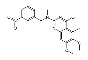 6,7-dimethoxy-5-methyl-2-[methyl-[(3-nitrophenyl)methyl]amino]-1H-quinazolin-4-one Structure