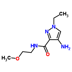 4-AMINO-1-ETHYL-1 H-PYRAZOLE-3-CARBOXYLIC ACID (2-METHOXY-ETHYL)-AMIDE结构式