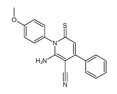 2-Amino-1-(4-methoxy-phenyl)-4-phenyl-6-thioxo-1,6-dihydro-pyridine-3-carbonitrile Structure