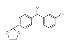 3-CHLORO-4'-(1,3-DIOXOLAN-2-YL)BENZOPHENONE结构式