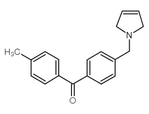 4-METHYL-4'-(3-PYRROLINOMETHYL) BENZOPHENONE结构式