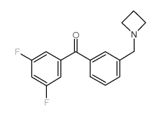 3'-AZETIDINOMETHYL-3,5-DIFLUOROBENZOPHENONE结构式