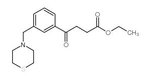 ETHYL 4-OXO-4-[3-(THIOMORPHOLINOMETHYL)PHENYL]BUTYRATE structure