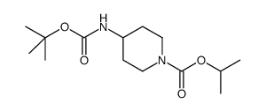1-methylethyl 4-({[(1,1-dimethylethyl)oxy]-carbonyl}amino)-1-piperidinecarboxylate结构式