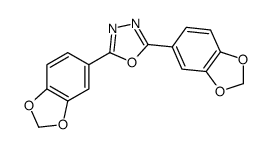 2,5-bis(1,3-benzodioxol-5-yl)-1,3,4-oxadiazole Structure