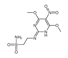 2-[(4,6-dimethoxy-5-nitropyrimidin-2-yl)amino]ethanesulfonamide结构式