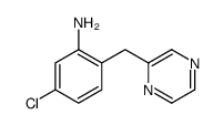 5-chloro-2-(pyrazin-2-ylmethyl)aniline结构式