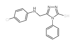 5-{[(4-Chlorophenyl)amino]methyl}-4-phenyl-4H-1,2,4-triazole-3-thiol structure