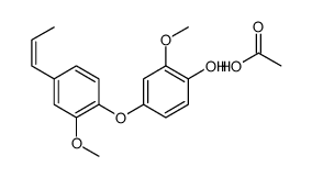 acetic acid,2-methoxy-4-(2-methoxy-4-prop-1-enylphenoxy)phenol Structure