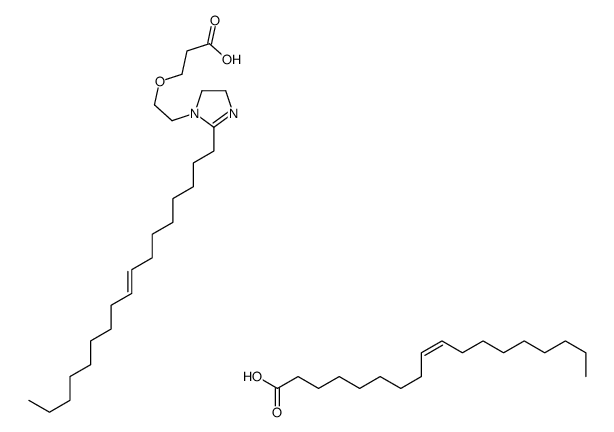 oleic acid, compound with 3-[2-[2-(heptadec-8-enyl)-4,5-dihydro-1H-imidazol-1-yl]ethoxy]propionic acid (1:1)结构式