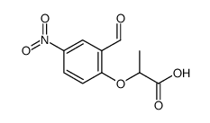 2-(2-formyl-4-nitrophenoxy)propanoic acid结构式