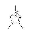 1,3,4-trimethyl-1,2-dihydroimidazol-1-ium Structure