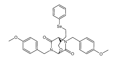 7,9-bis(p-methoxybenzyl)-7,9-diaza-4-(2-(phenylselenyl)ethyl)-2-oxabicyclo(3.2.2)nonane-6,8-dione Structure