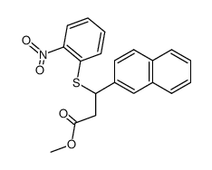 methyl 3-(naphthalen-2-yl)-3-((2-nitrophenyl)thio)propanoate Structure