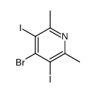 Pyridine, 4-bromo-3,5-diiodo-2,6-dimethyl Structure