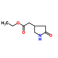 Ethyl (5-oxo-3-pyrrolidinyl)acetate structure