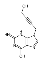 2-amino-9-(4-hydroxybut-2-ynyl)-3H-purin-6-one Structure