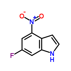 6-Fluoro-4-nitro-1H-indole结构式