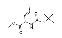 (E)-2-tert-Butoxycarbonylamino-pent-3-enoic acid methyl ester Structure
