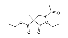 (acetylsulfanyl-methyl)-methyl-malonic acid diethyl ester结构式