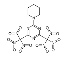 2-(piperidin-1-yl)-4,6-bis(trinitromethyl)-1,3,5-triazine结构式