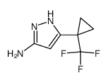5-(1-(trifluoromethyl)cyclopropyl)-1H-pyrazol-3-amine Structure