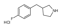 3-(4-FLUOROBENZYL)PYRROLIDINE HYDROCHLORIDE Structure