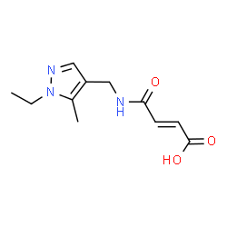 (2E)-4-([(1-Ethyl-5-methyl-1H-pyrazol-4-yl)methyl]amino)-4-oxobut-2-enoic acid Structure