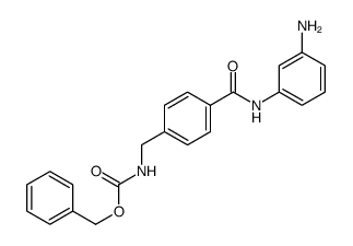 benzyl N-[[4-[(3-aminophenyl)carbamoyl]phenyl]methyl]carbamate结构式