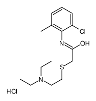 2-[2-(2-chloro-6-methylanilino)-2-oxoethyl]sulfanylethyl-diethylazanium,chloride Structure