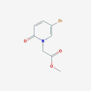 5-溴-2-氧代-1(2H)-吡啶乙酸甲酯结构式