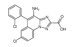 4-amino-7-chloro-5-(o-chlorophenyl)-<1,2,4>triazolo<1,5-a>quinoline-2-carboxylic acid Structure