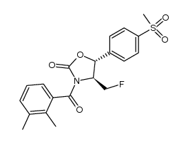 (4S,5R)-N-(2,3-dimethylbenzoyl)-4-fluoromethyl-5-<4-(methylsulphonyl)phenyl>-2-oxazolidinone Structure