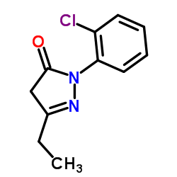 2-(2-Chlorophenyl)-5-ethyl-2,4-dihydro-3H-pyrazol-3-one结构式