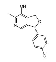 (3R)-3-(4-chlorophenyl)-6-methyl-1,3-dihydrofuro[3,4-c]pyridin-7-ol Structure